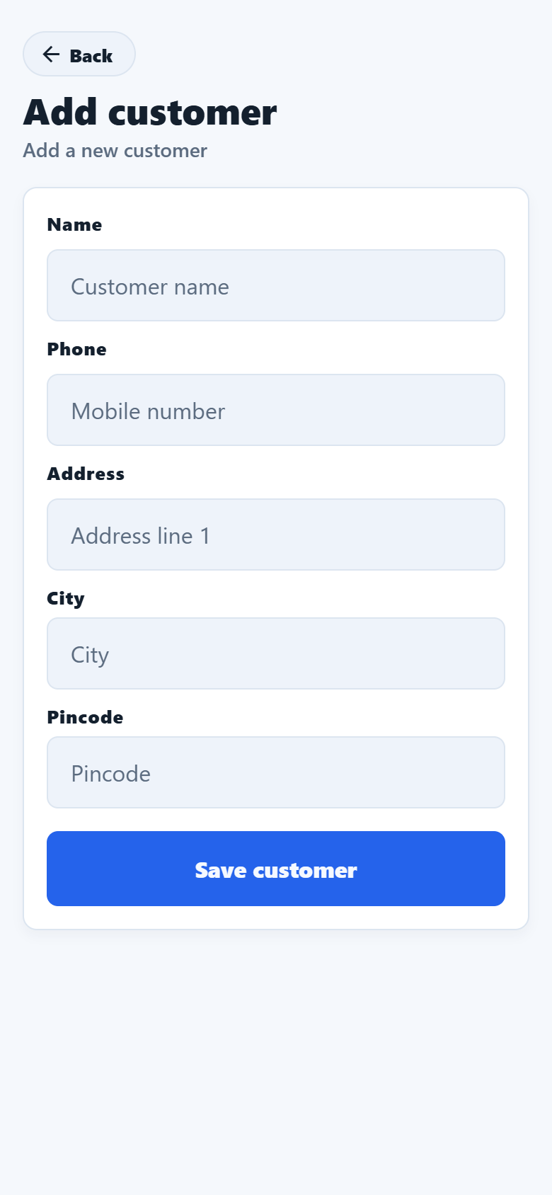 Add customer